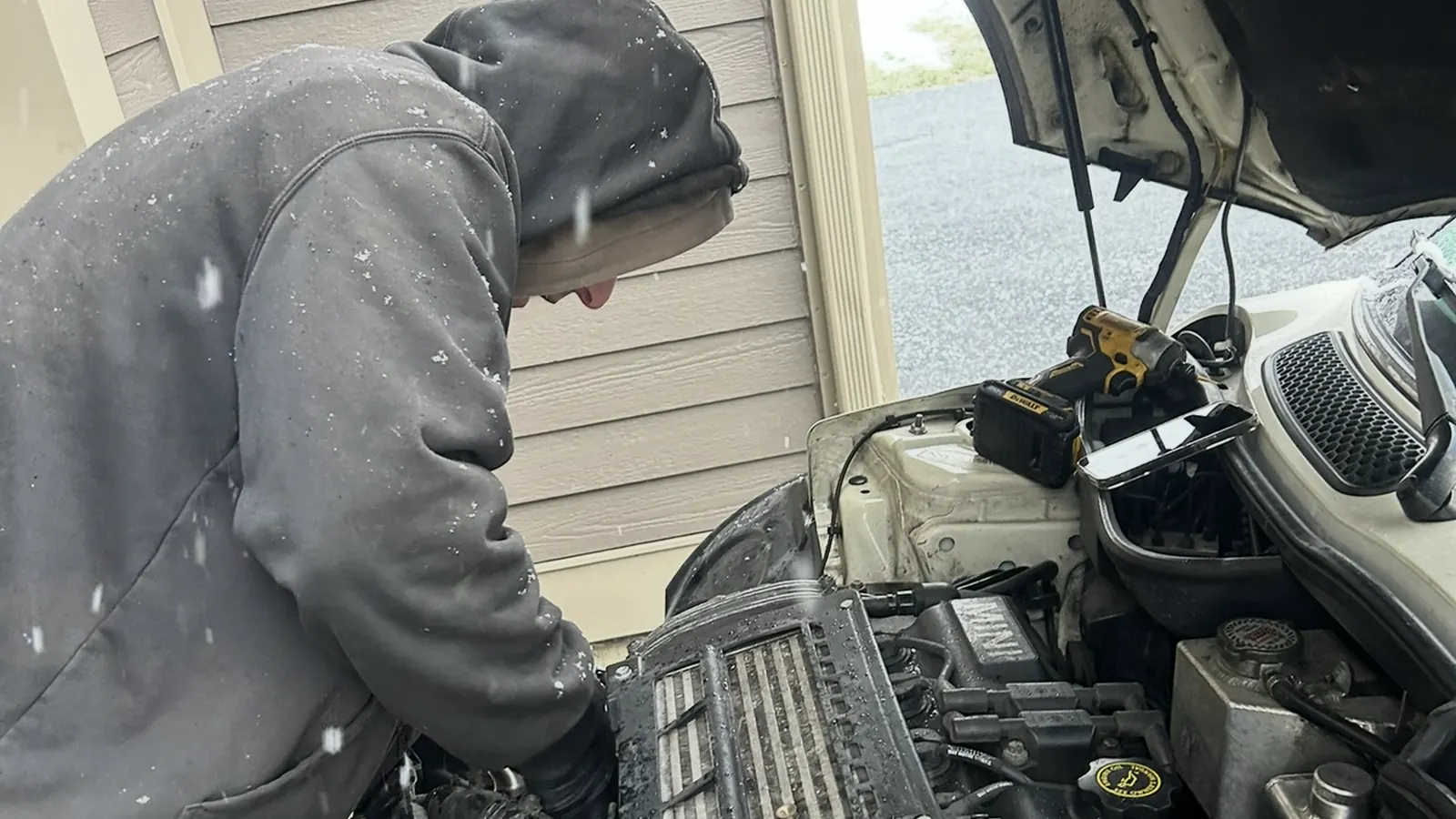 Driveway call &mdash; snow coming in